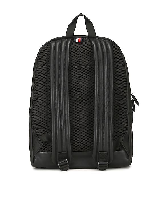 tommy hilfiger unisex black solid backpack