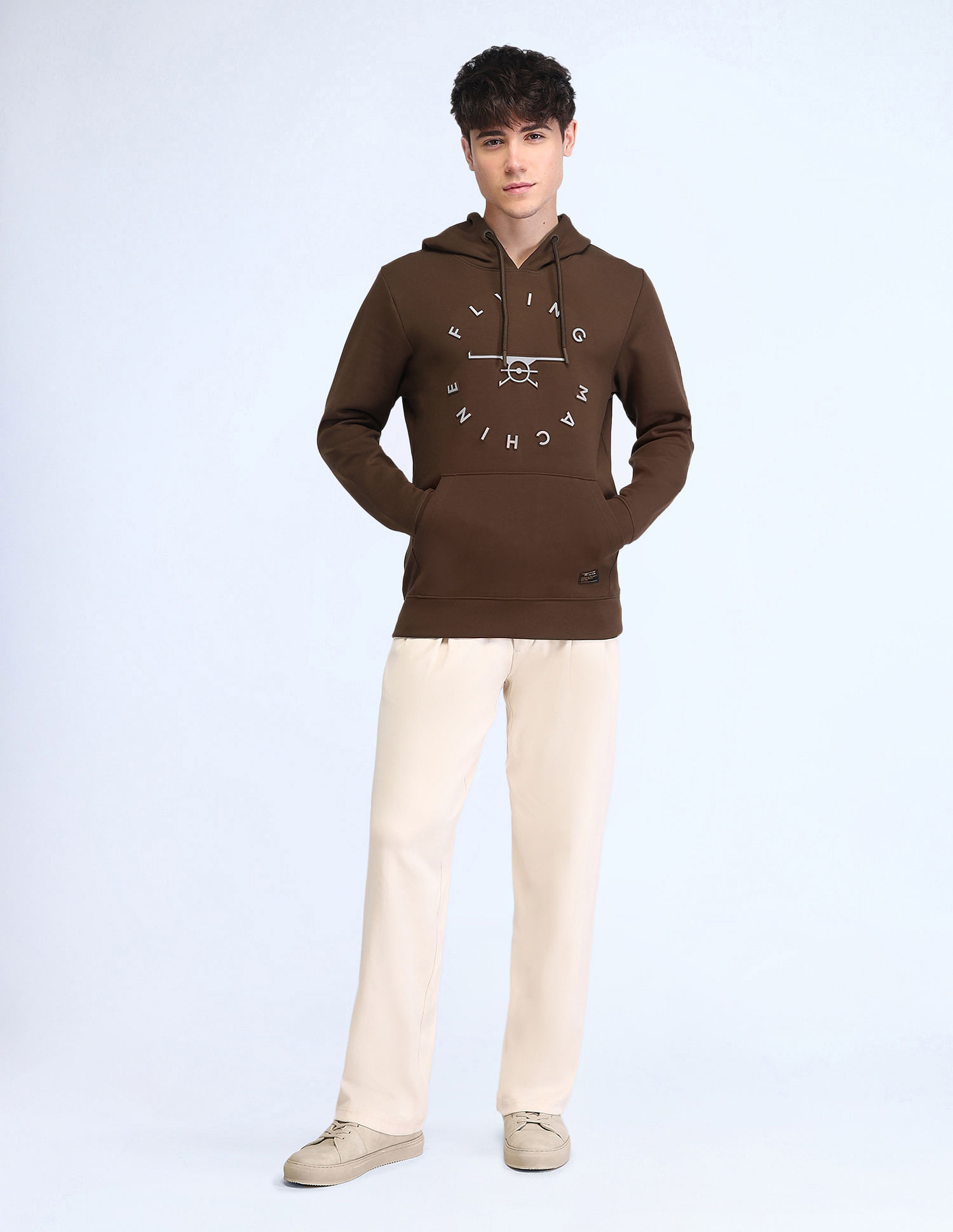 Flying Machine Regular Fit Printed Sweatshirt
