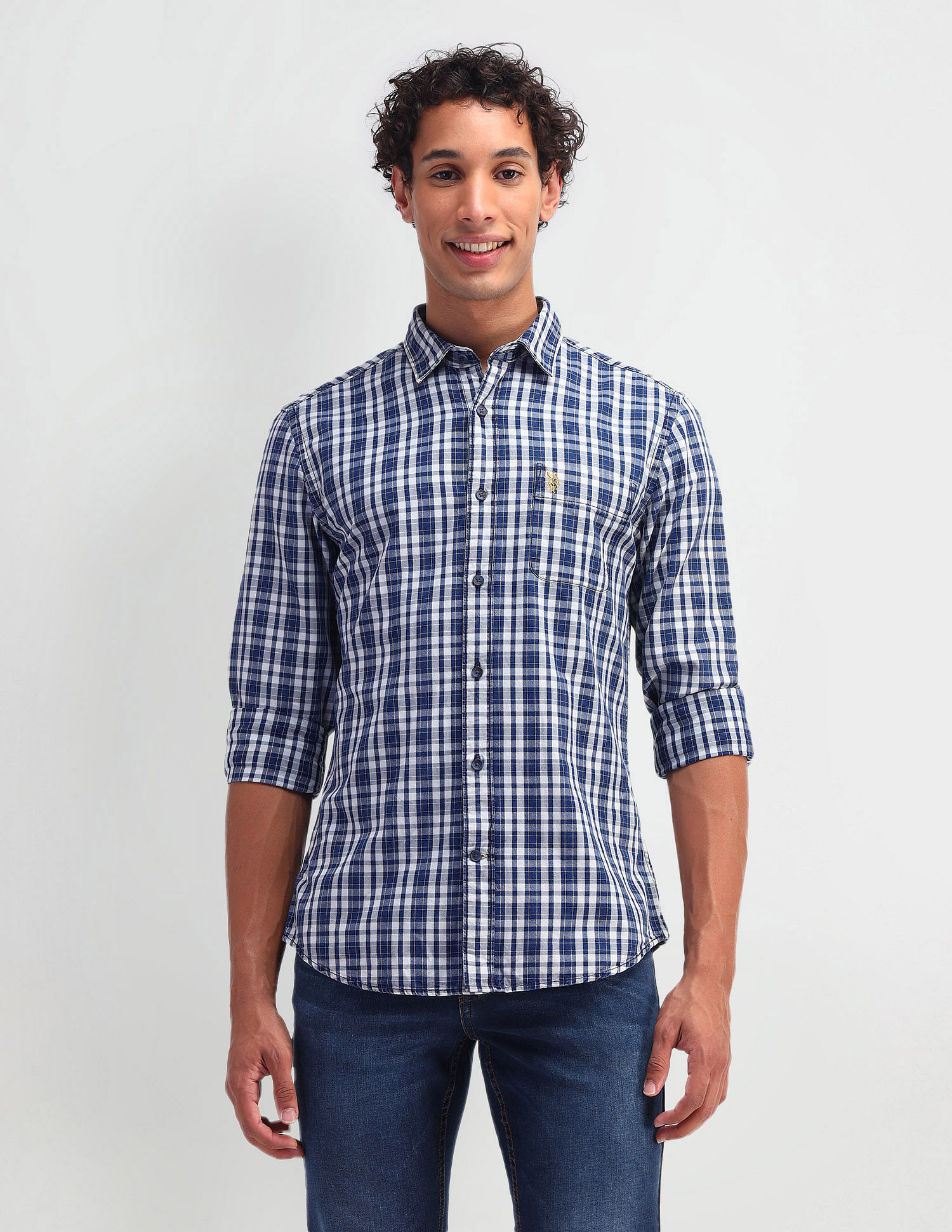 U.S. Polo Assn. Denim Co. Slim Fit Tartan Checked Shirt