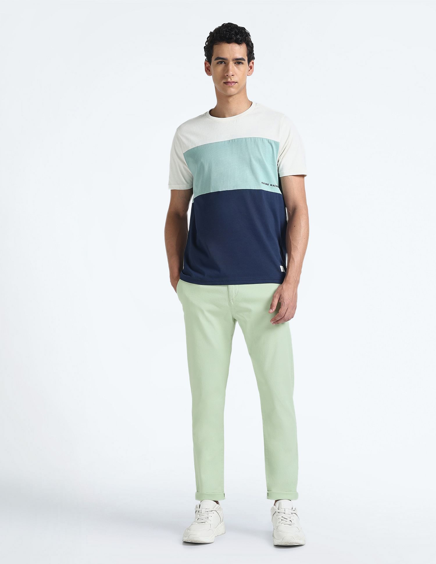 Flying Machine Slash Slim Tapered Fit Twill Chinos