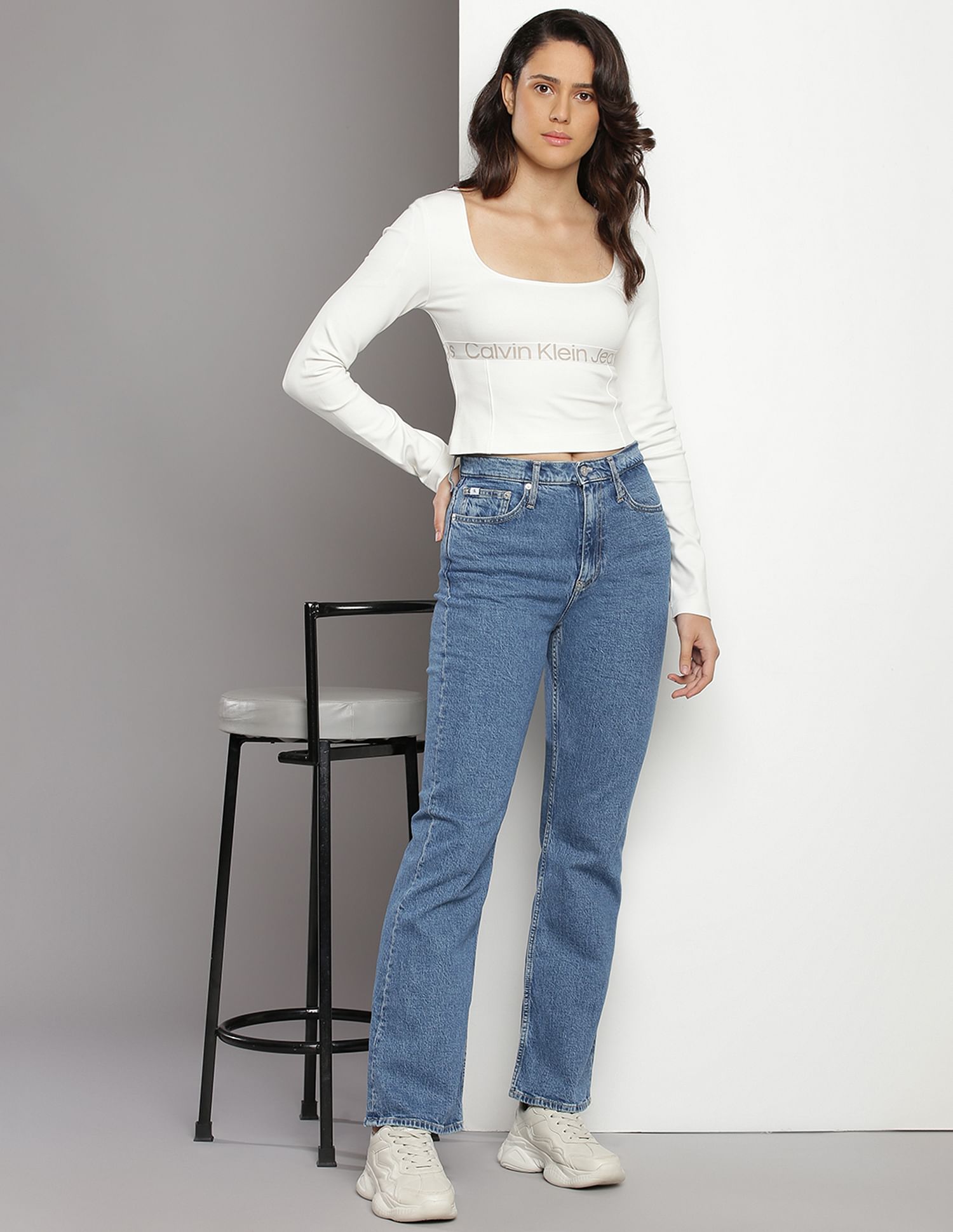 Calvin Klein Square Neck Long Sleeve T-shirt
