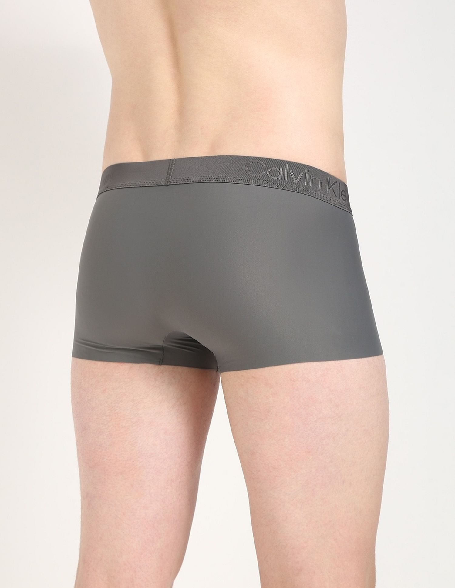 Calvin Klein Underwear Mid Rise Solid Grey Trunks