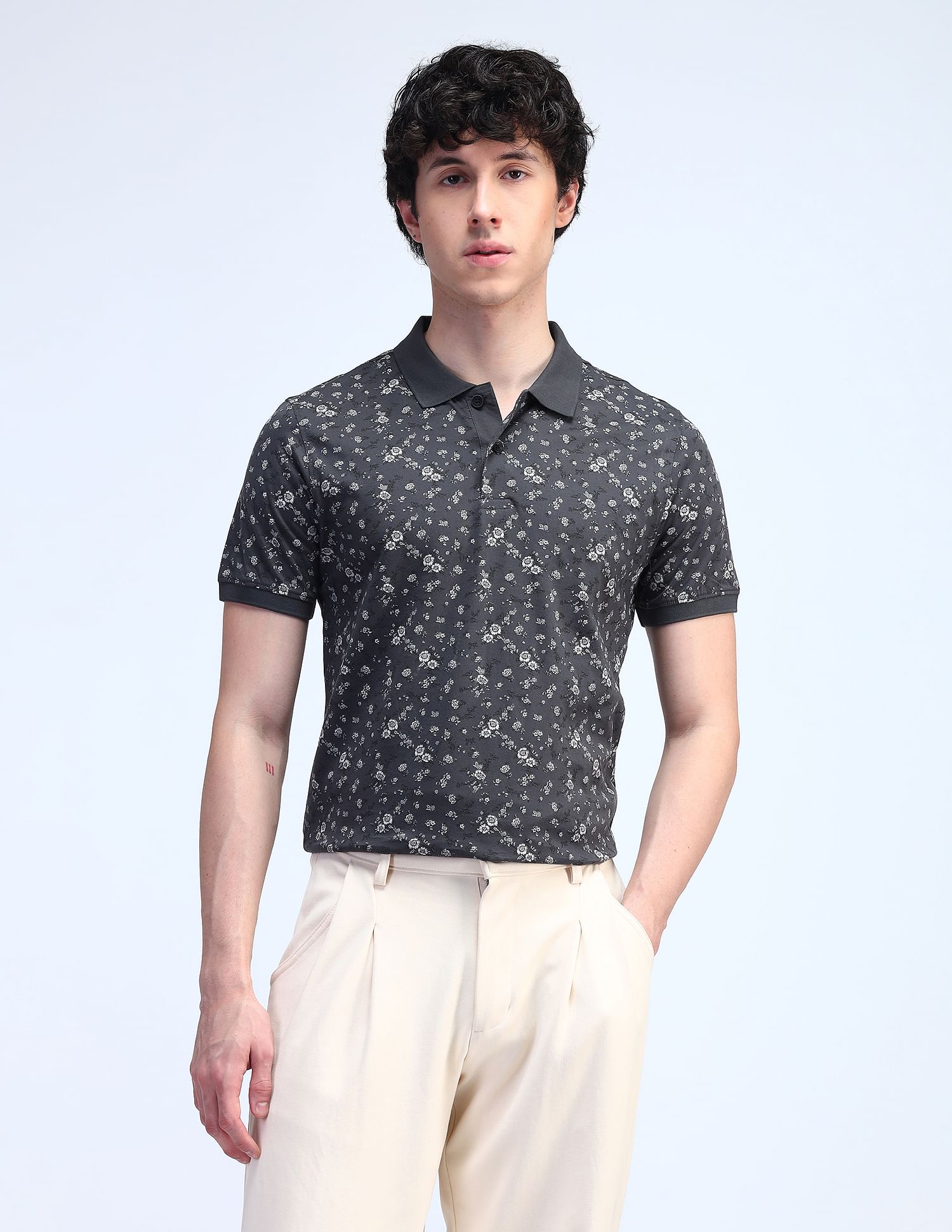 Flying Machine Cotton Regular Fit Polo Shirt