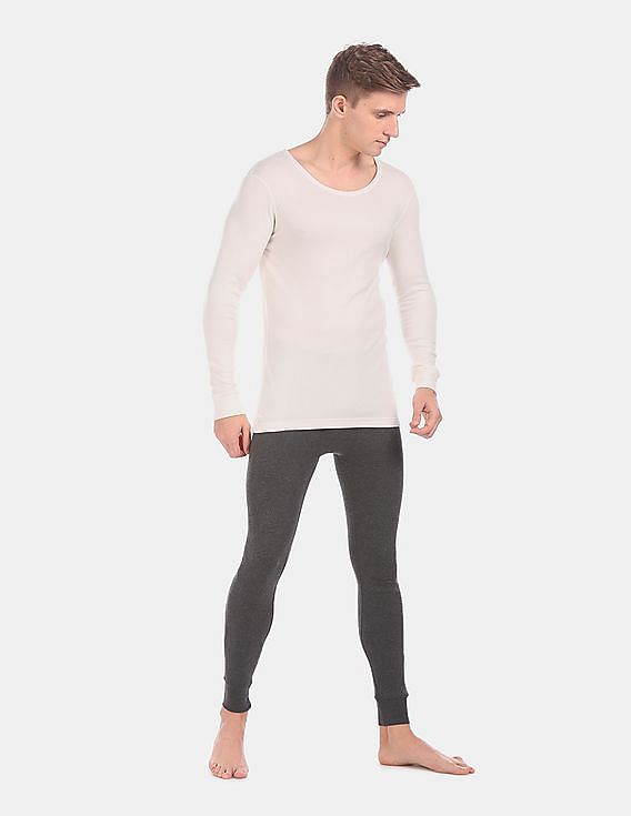 Buy USPA Innerwear Mid Rise Slim Fit Solid I653 Thermal Pants - Pack Of 1 -  NNNOW.com