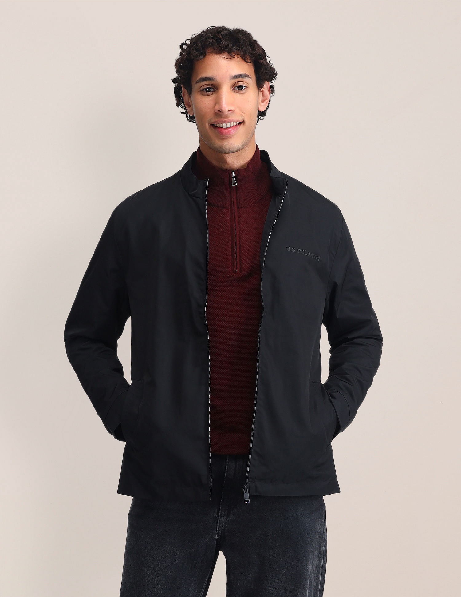 U.S. Polo Assn. Regular Fit Solid Casual Jacket