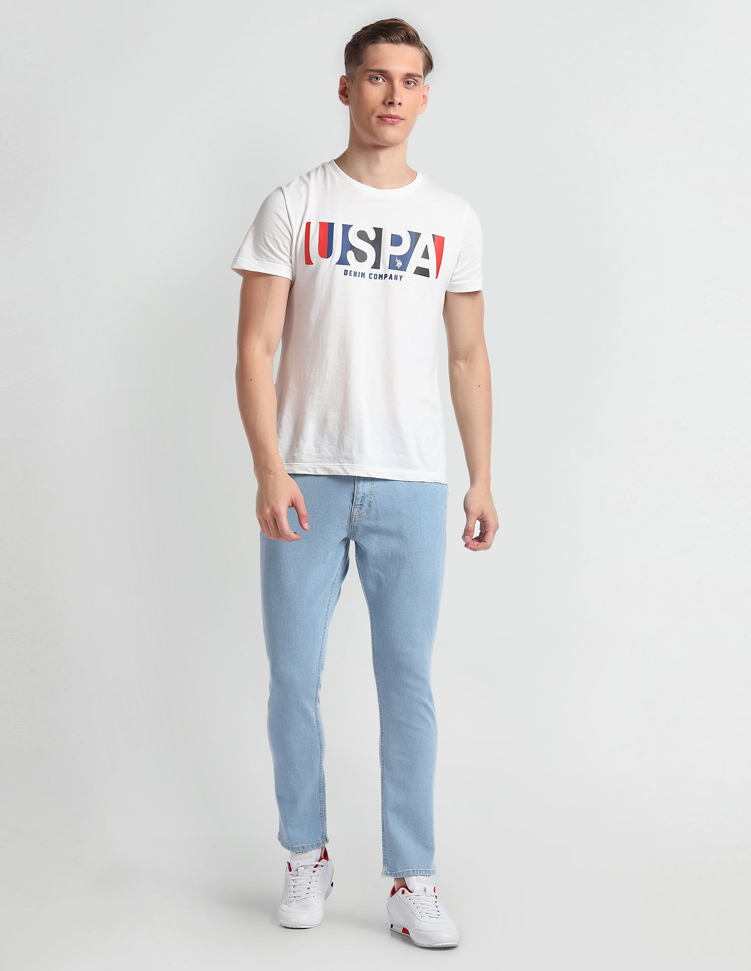 U.S. Polo Assn. Denim Co. Henry Cropped Fit Blue Jeans