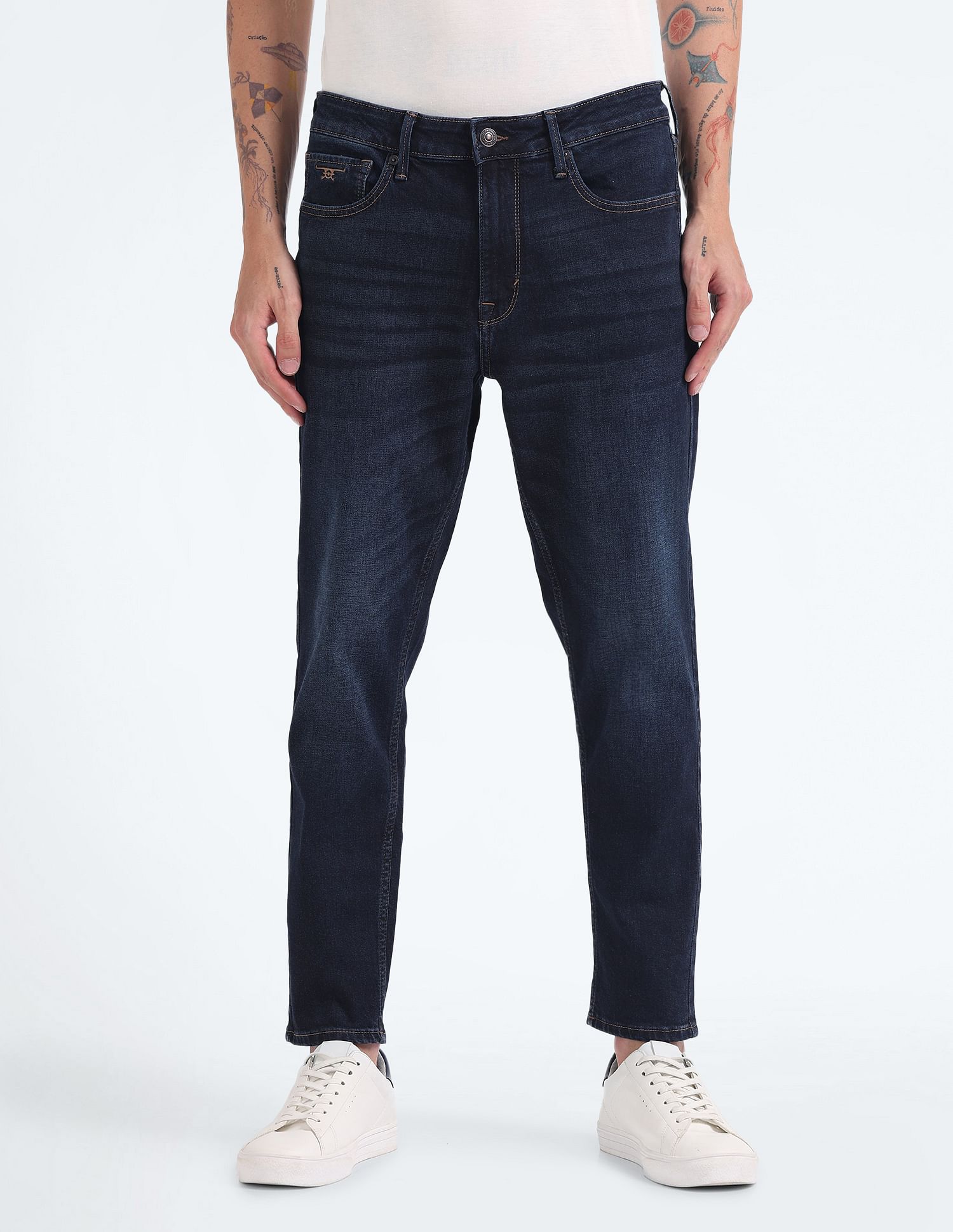Flying Machine Mankle Relax Tapered Dark Wash Jeans