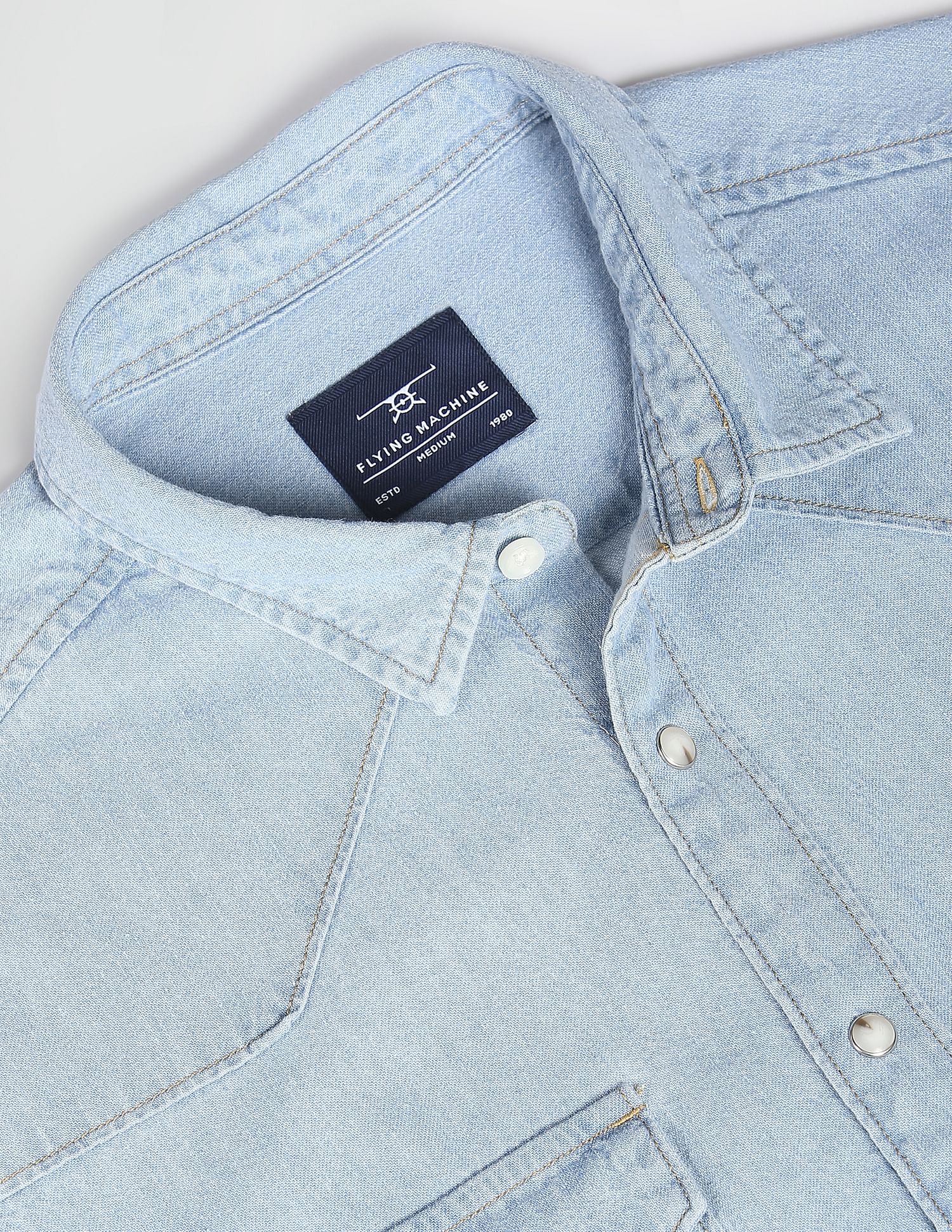 Flying Machine Washed Cotton Shirt