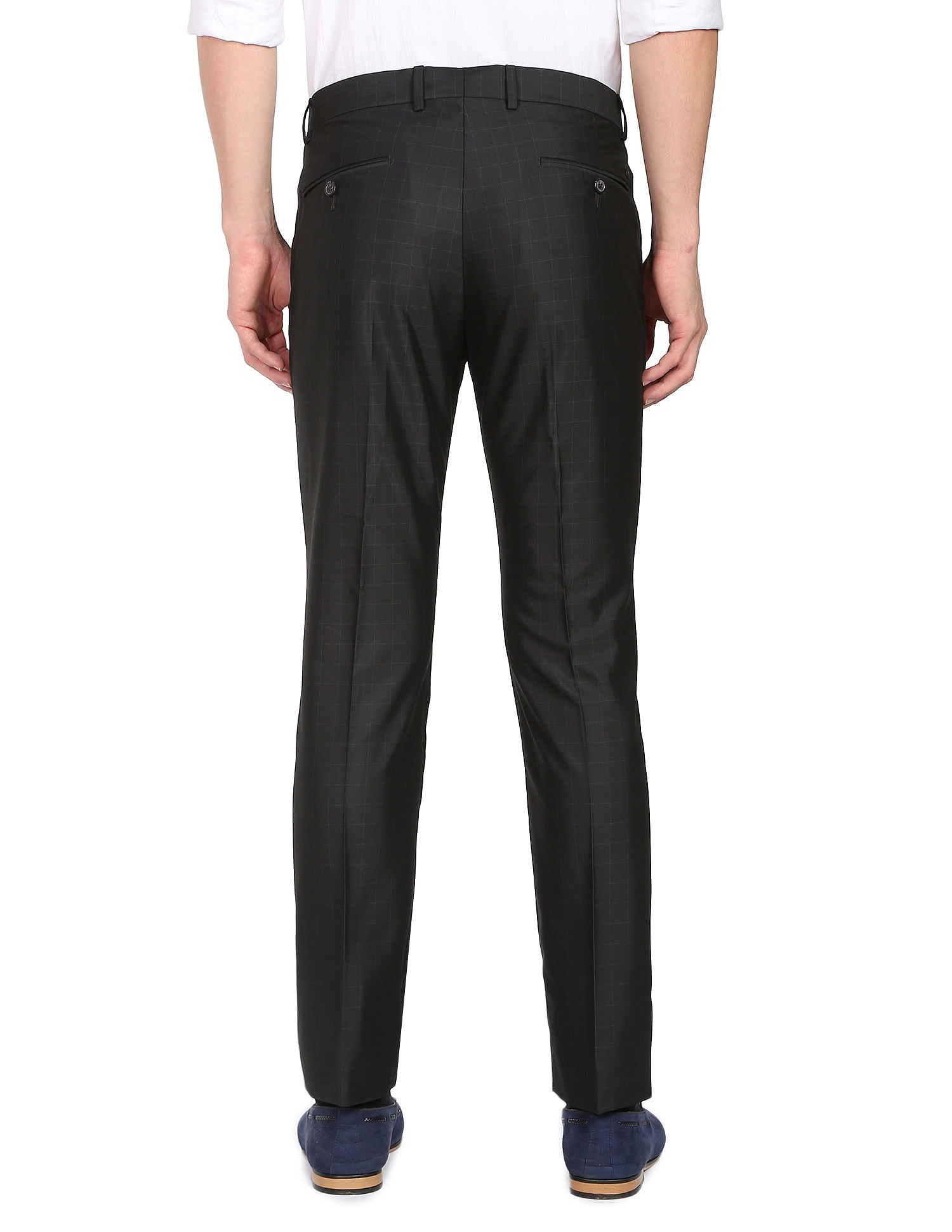 Pull&Bear slim tailored trousers in black | ASOS
