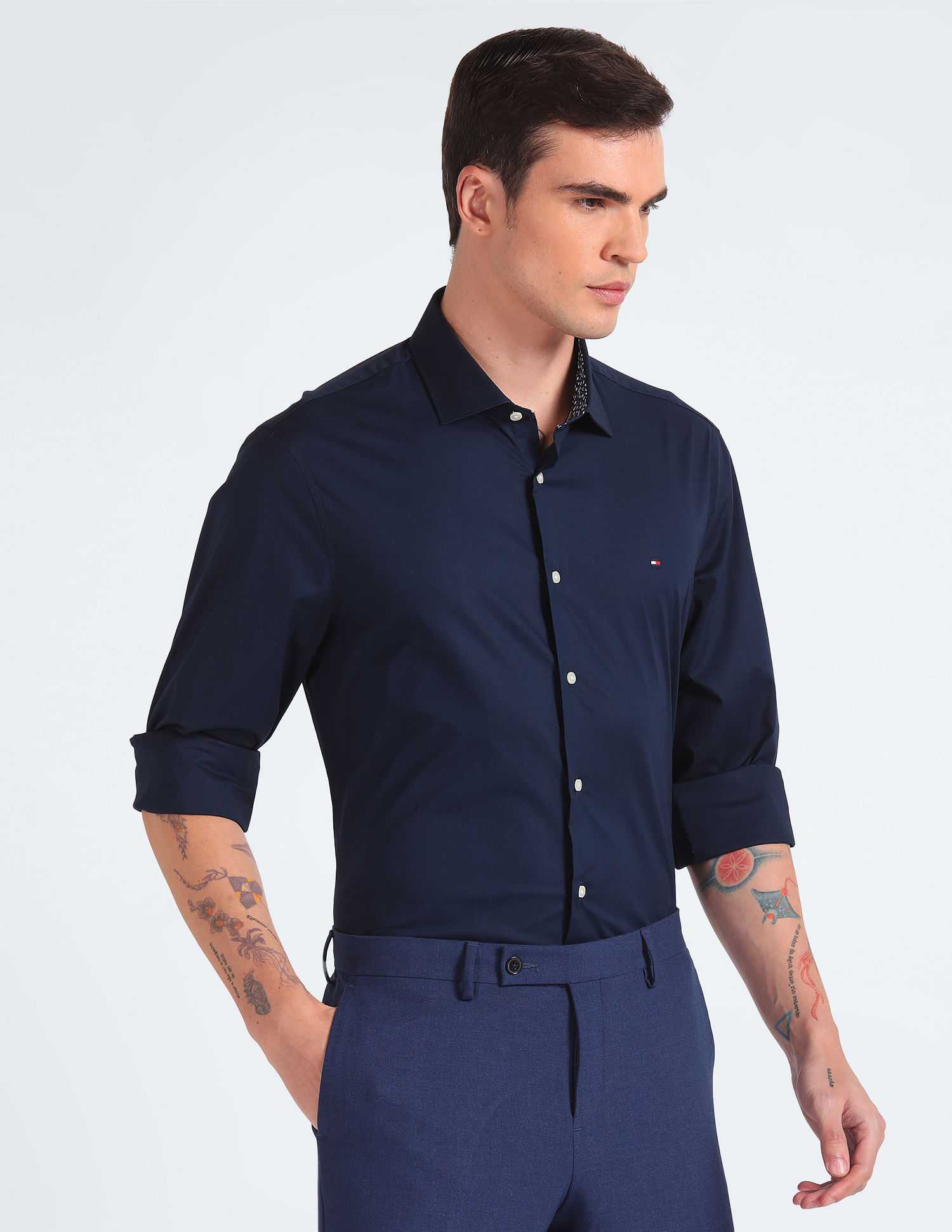 Tommy Hilfiger Stretch Poplin Organic Cotton Shirt