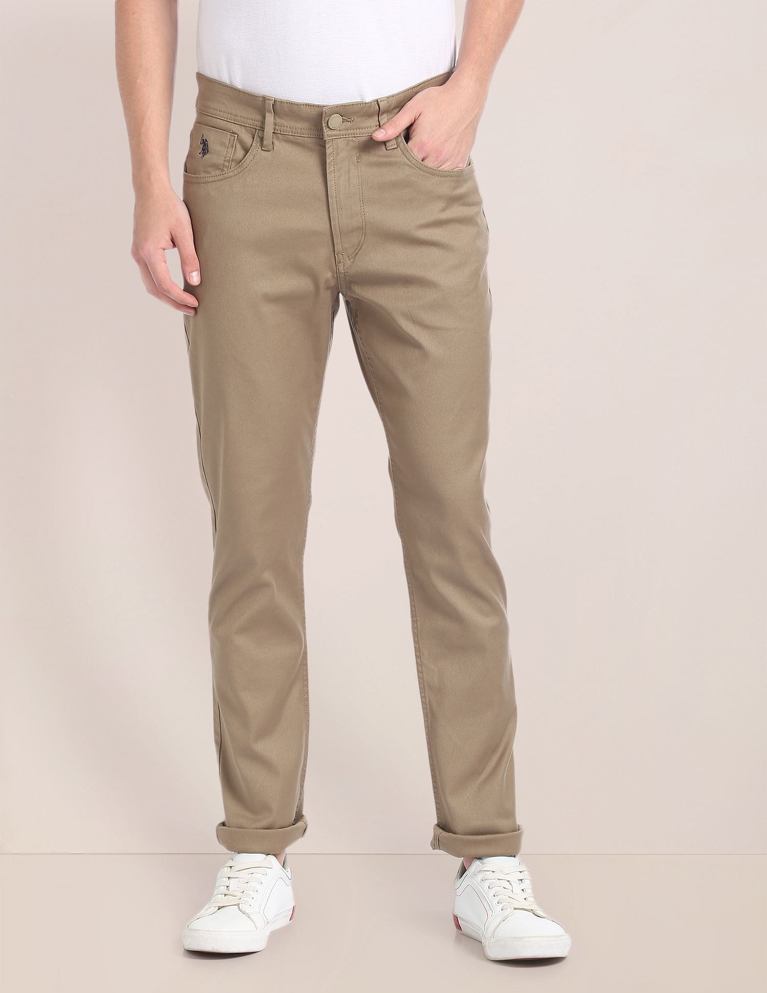 U.S. Polo Assn. Brandon Slim Tapered Fit Twill Trousers