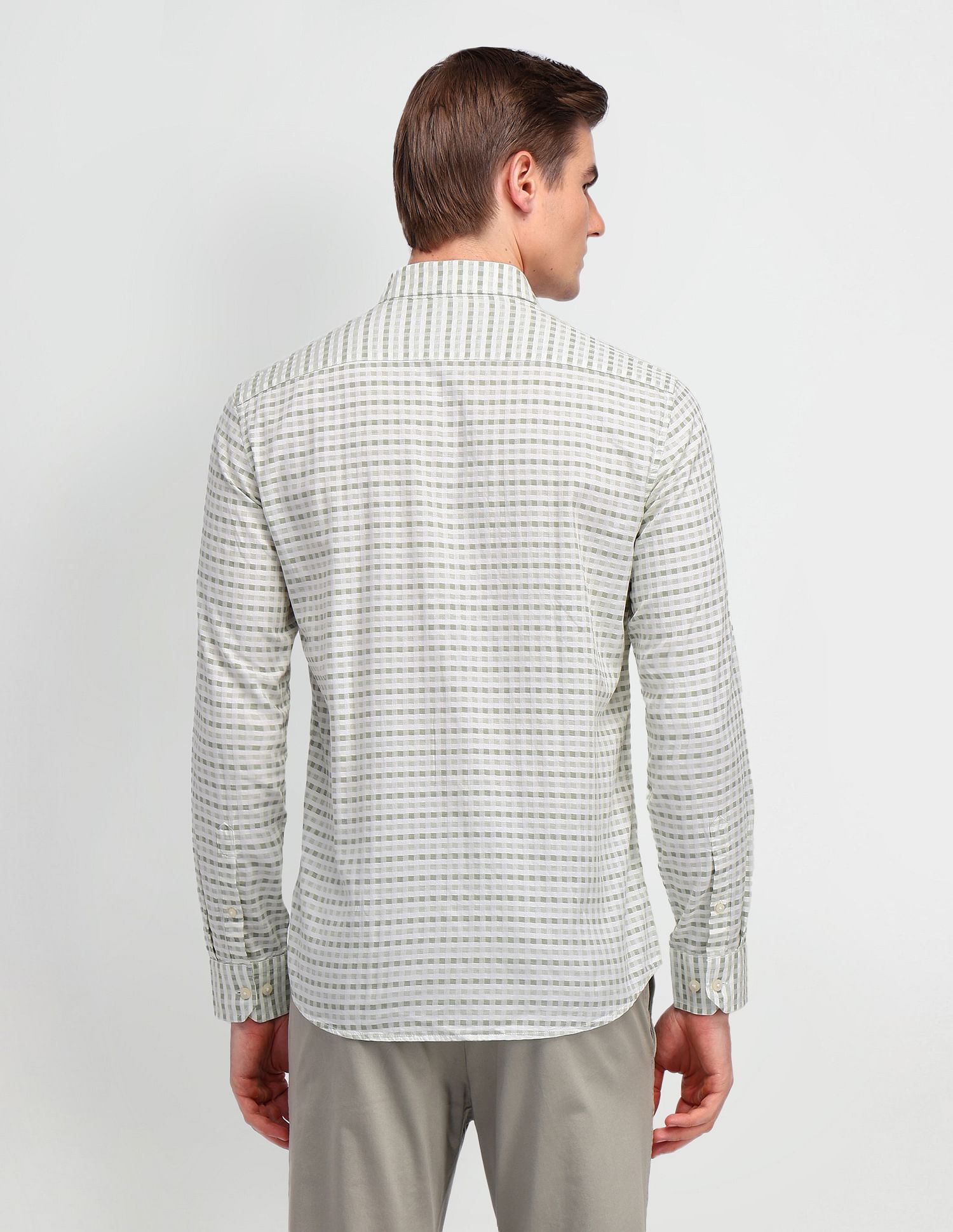 Arrow Sport Manhattan Slim Fit Micro Checked Shirt