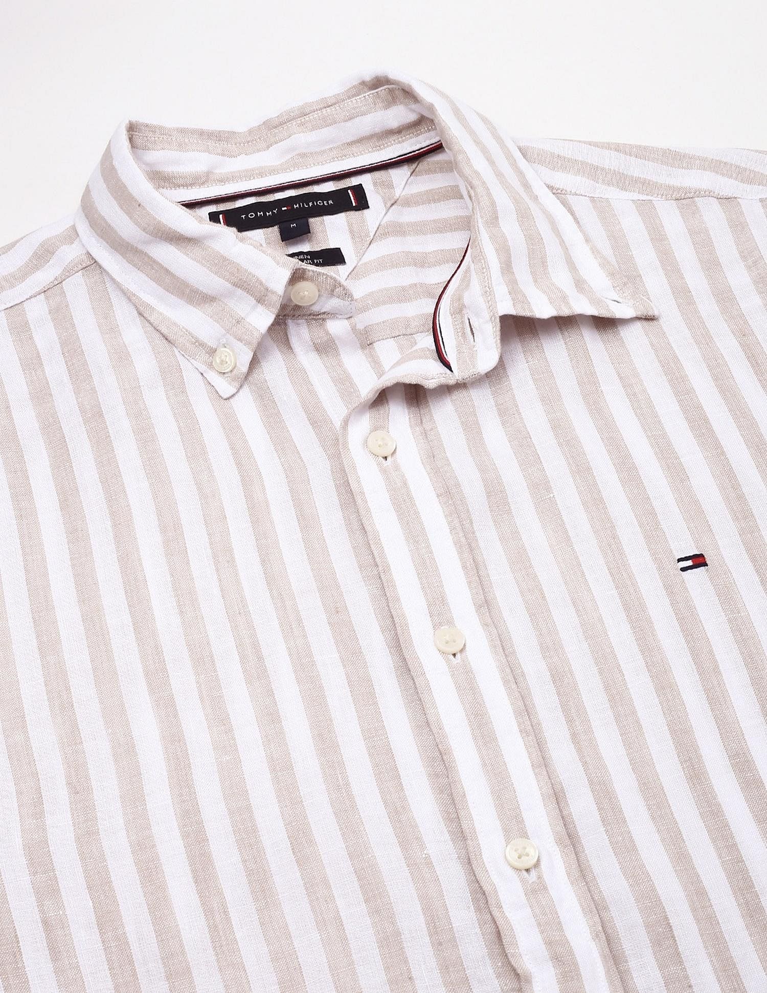 Tommy Hilfiger Striped Regular-Fit Linen Shirt
