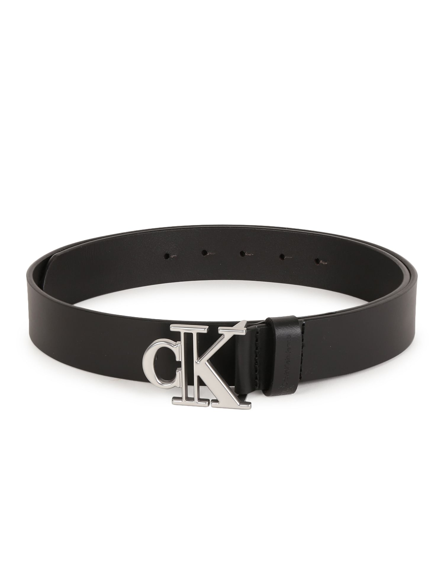 Calvin Klein Seasonal Monogram Leather Belt