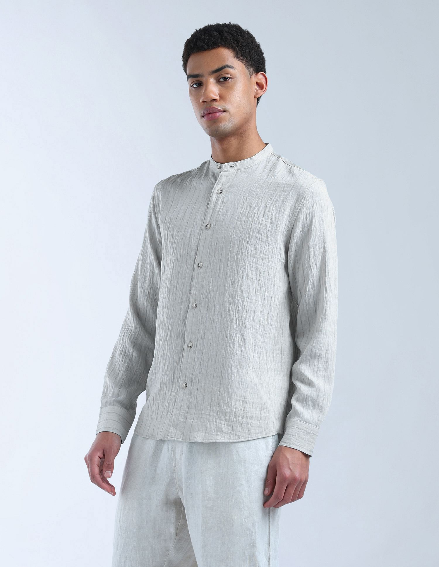 Flying Machine Vertical Striped Regular Fit Color Of Home Shirt