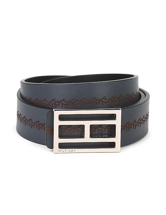 tommy hilfiger men's leather reversible belt