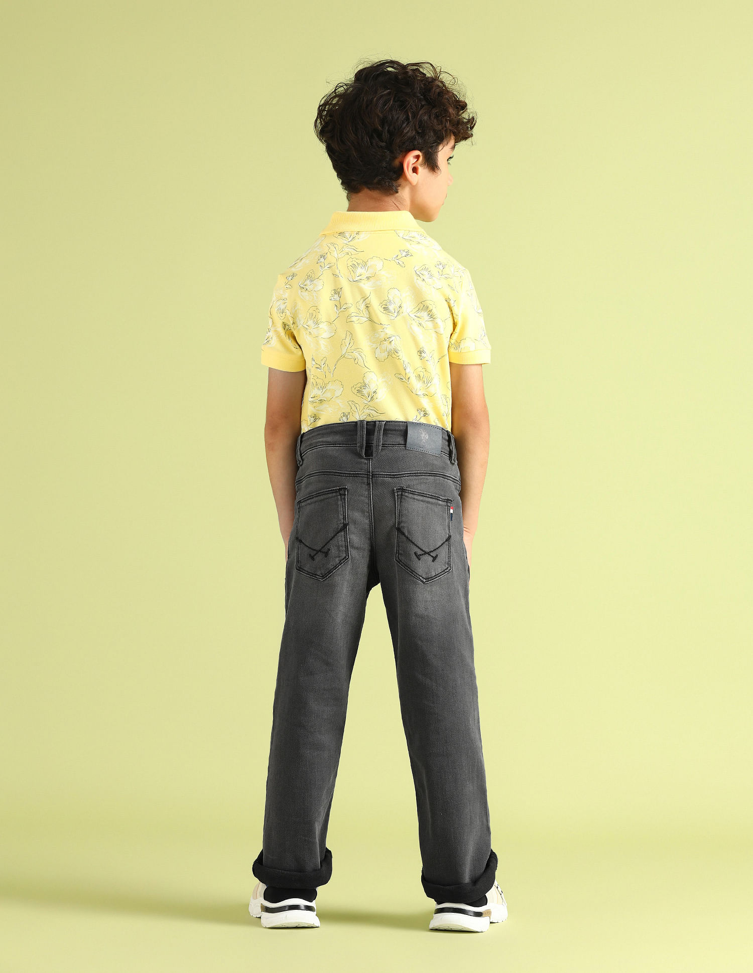 U.S. Polo Assn. Kids Boys Boot Cut Grey Jeans