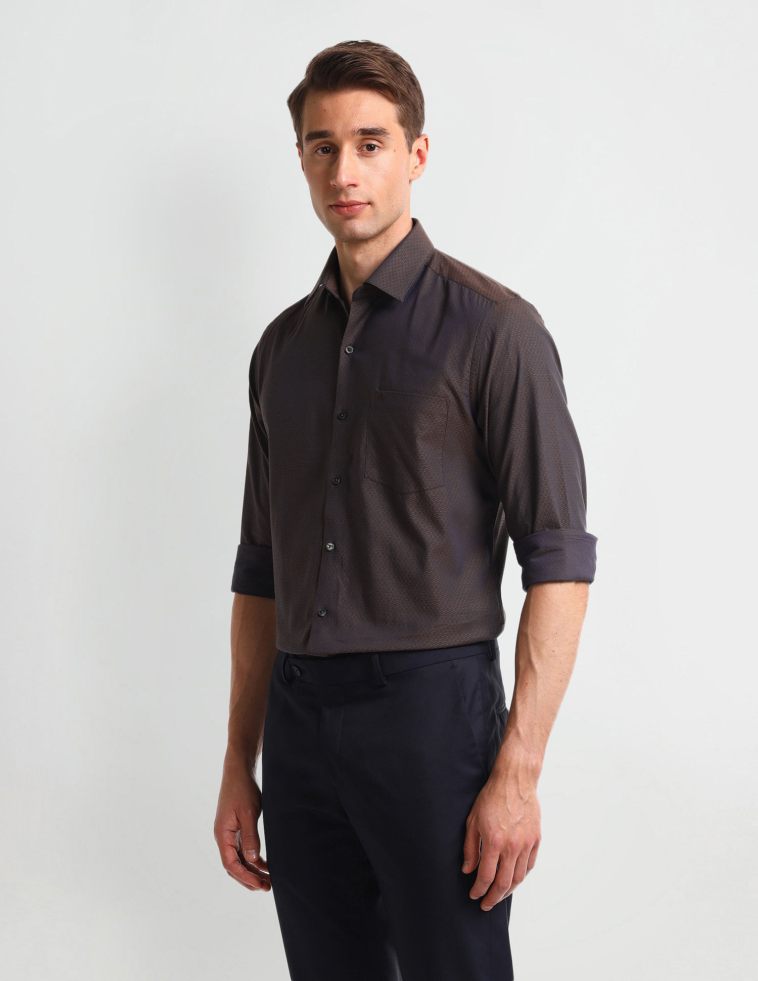 Arrow Self-design Dobby Shirt