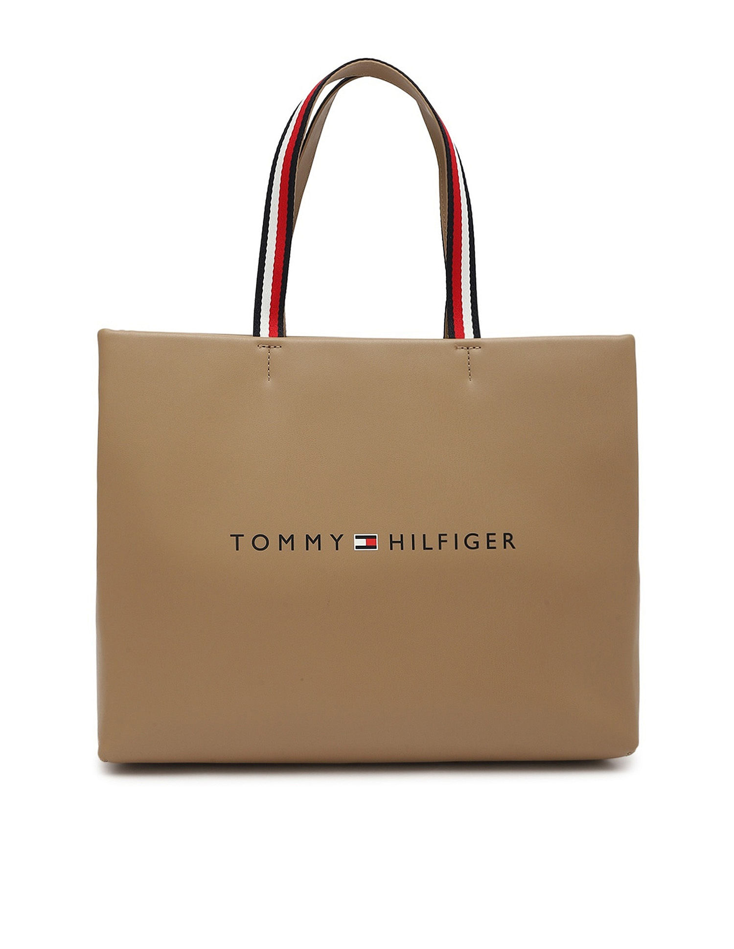 Tommy Hilfiger Logo Khaki Pu Handbags