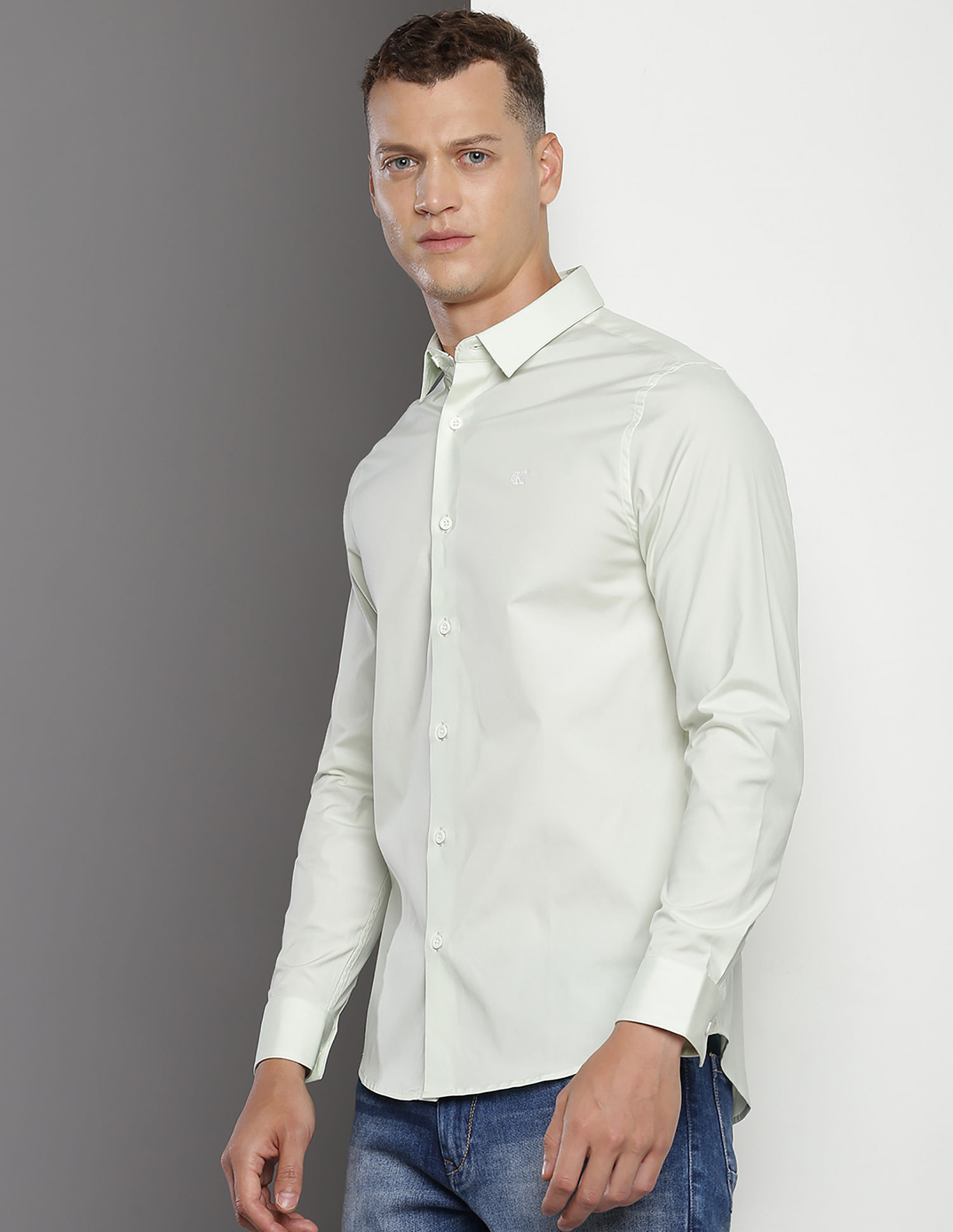Calvin Klein Solid Poplin Shirt