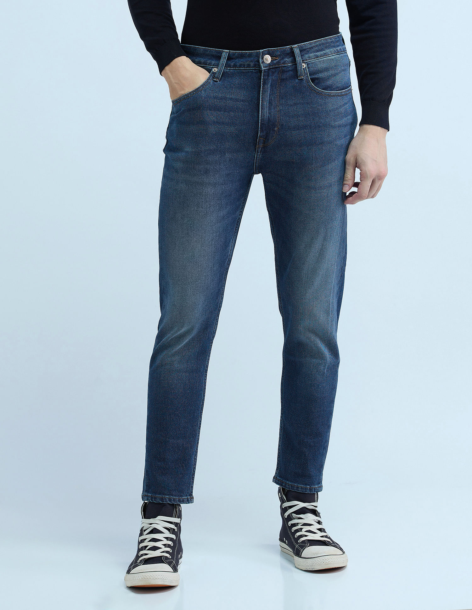 Flying Machine Mankle Relaxed Tapered Drop Crotch Jeans