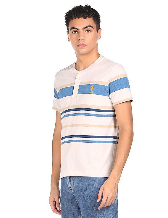 U.S. Polo Assn. Striped Henley T-Shirt