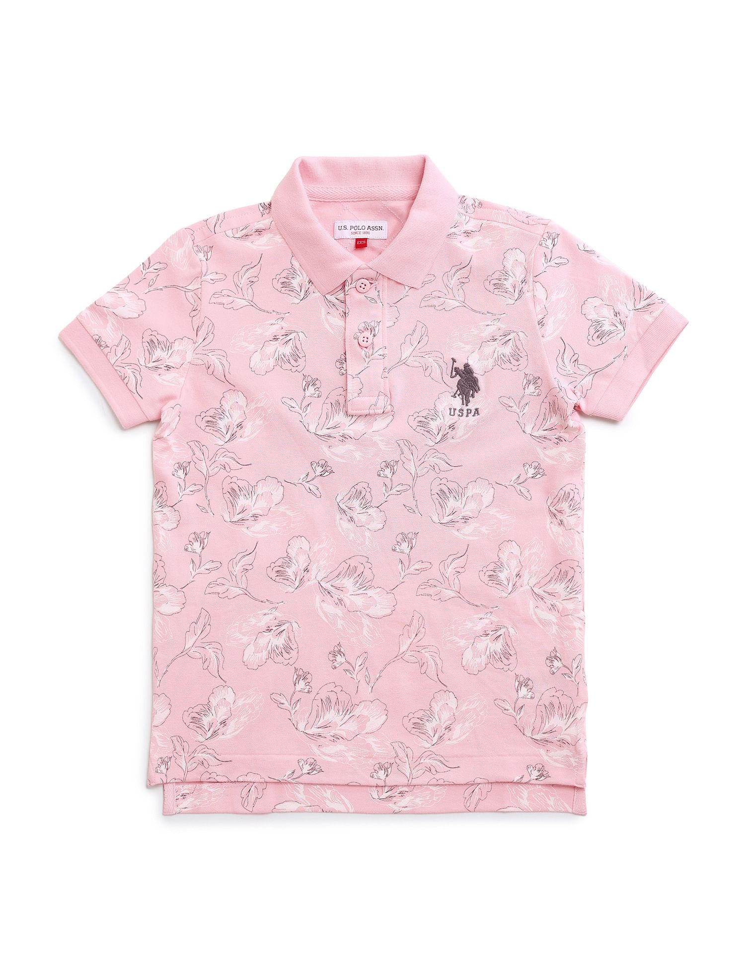 U.S. Polo Assn. Kids Boys Printed Cotton Polo Shirt