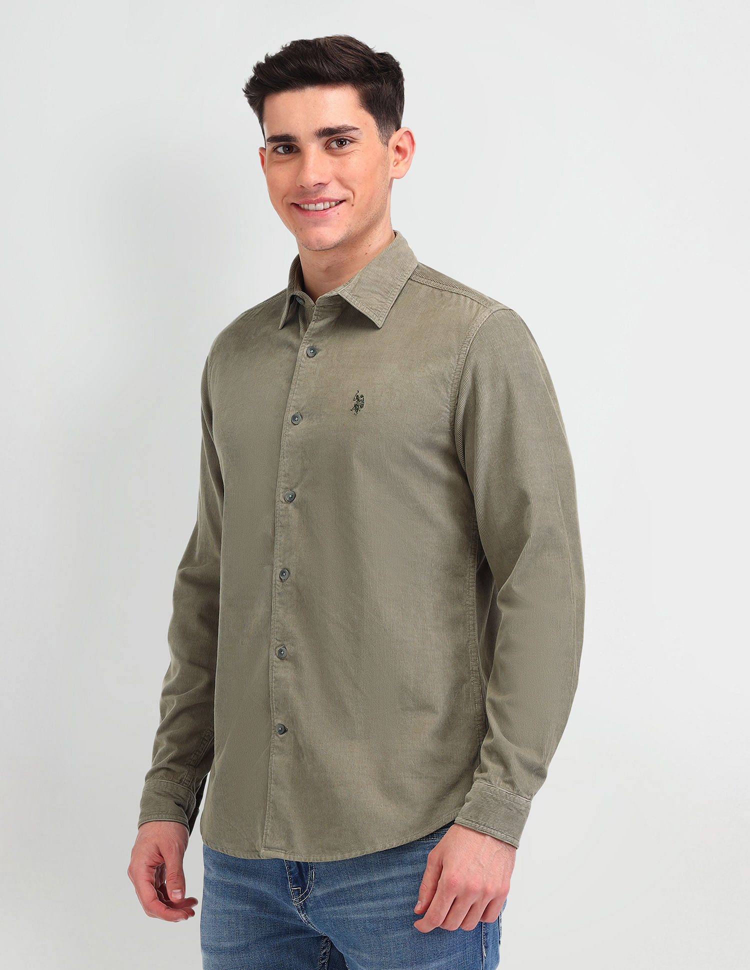 U.S. Polo Assn. Denim Co. Textured Slim Fit Shirt