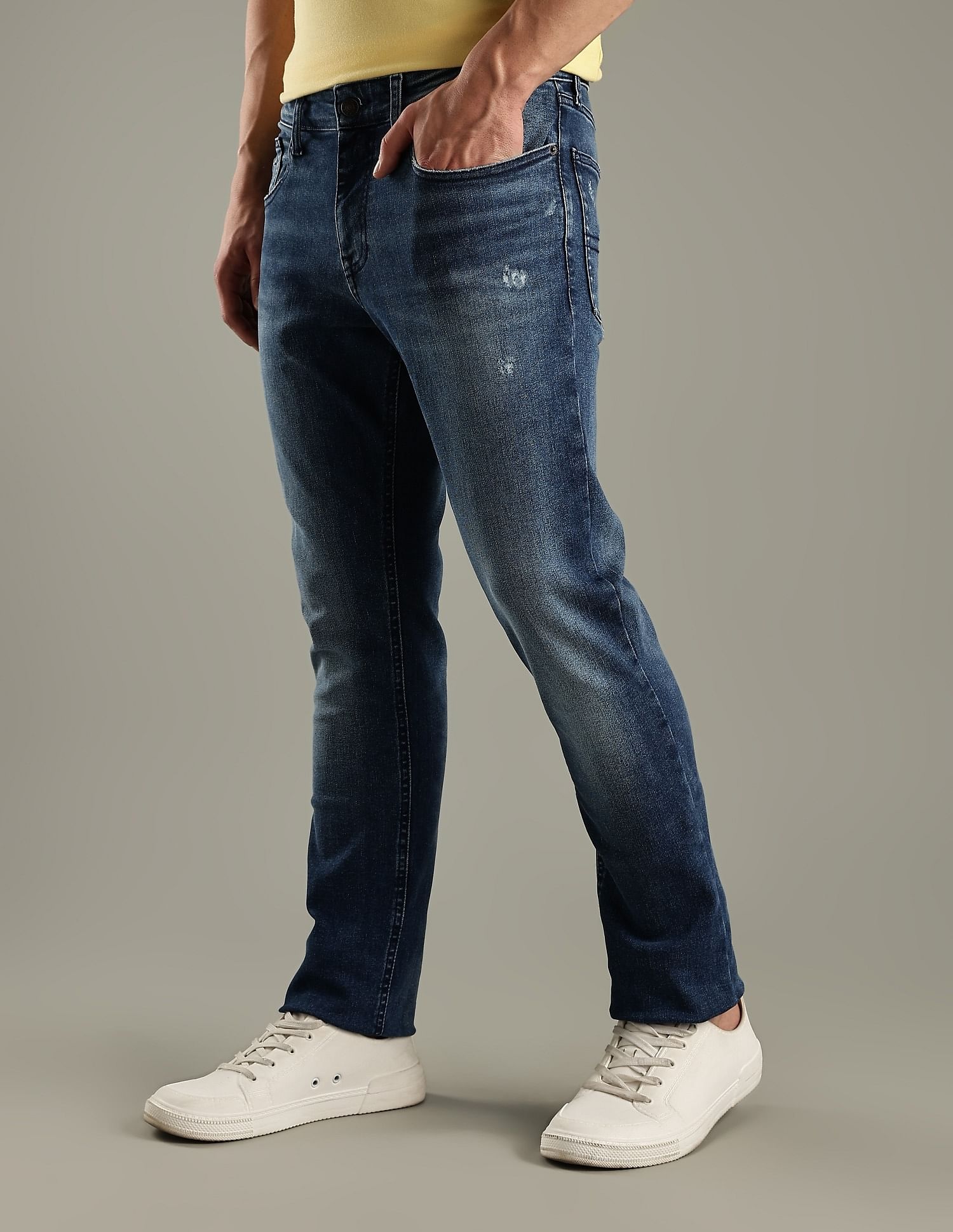 Tommy Hilfiger Mid-Wash Slim-Fit Low Rise Jeans