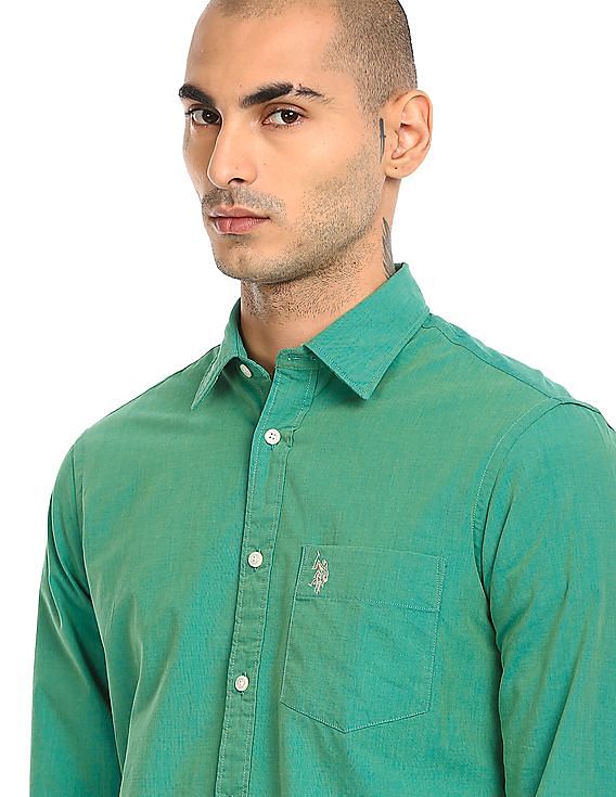 U.S. Polo Assn. Patch Pocket Solid Casual Shirt