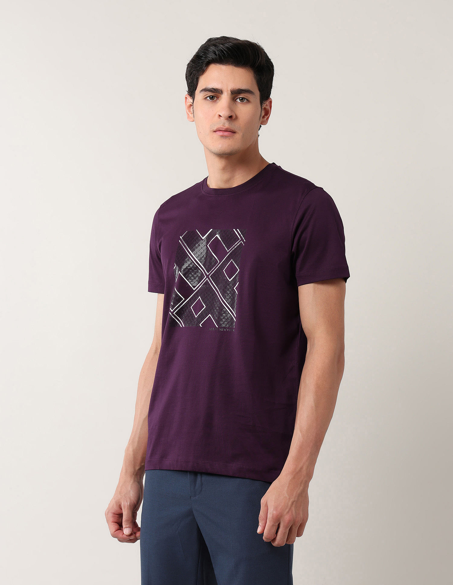 Arrow Newyork Graphic Printed Night Is Young T-Shirt