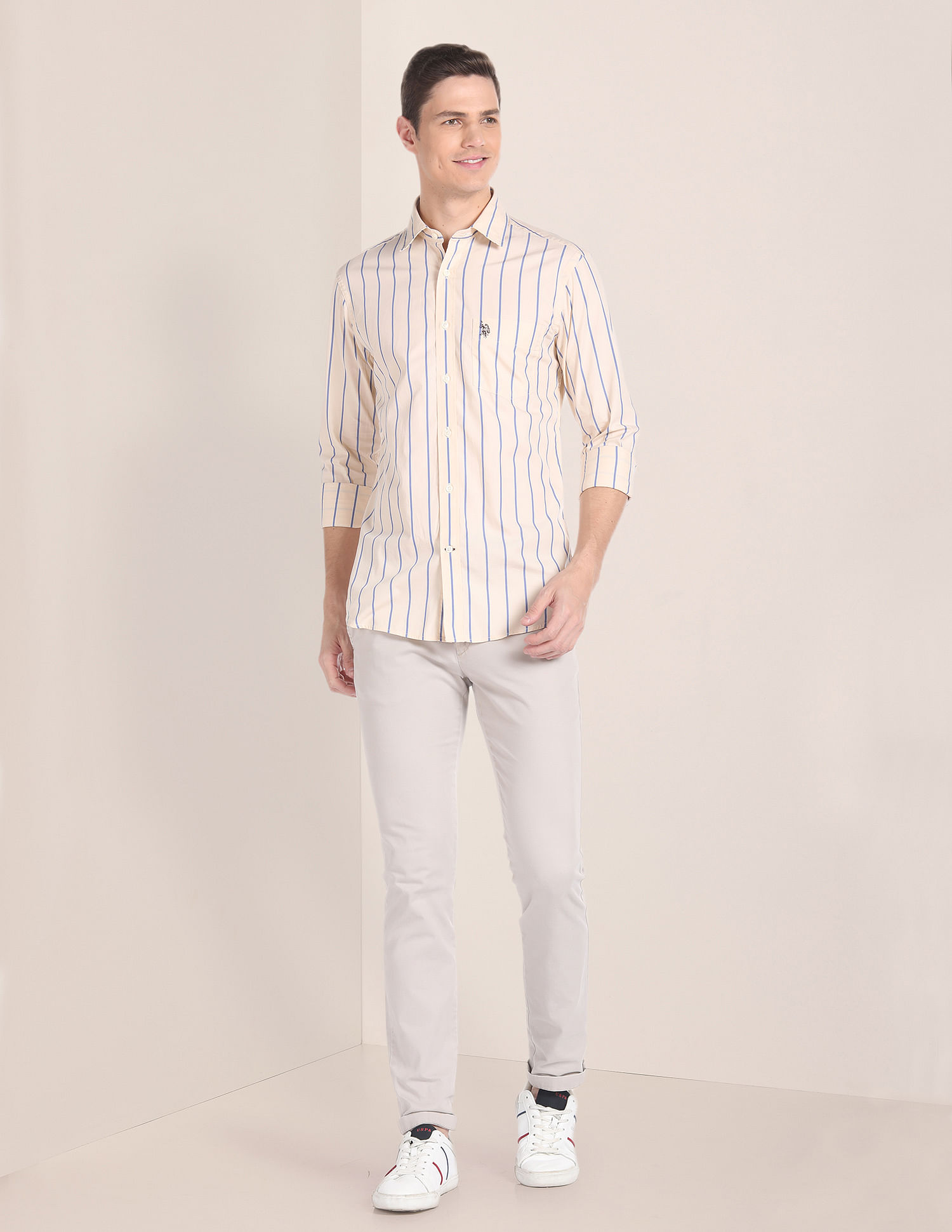 U.S. Polo Assn. Premium Cotton Striped Casual Shirt