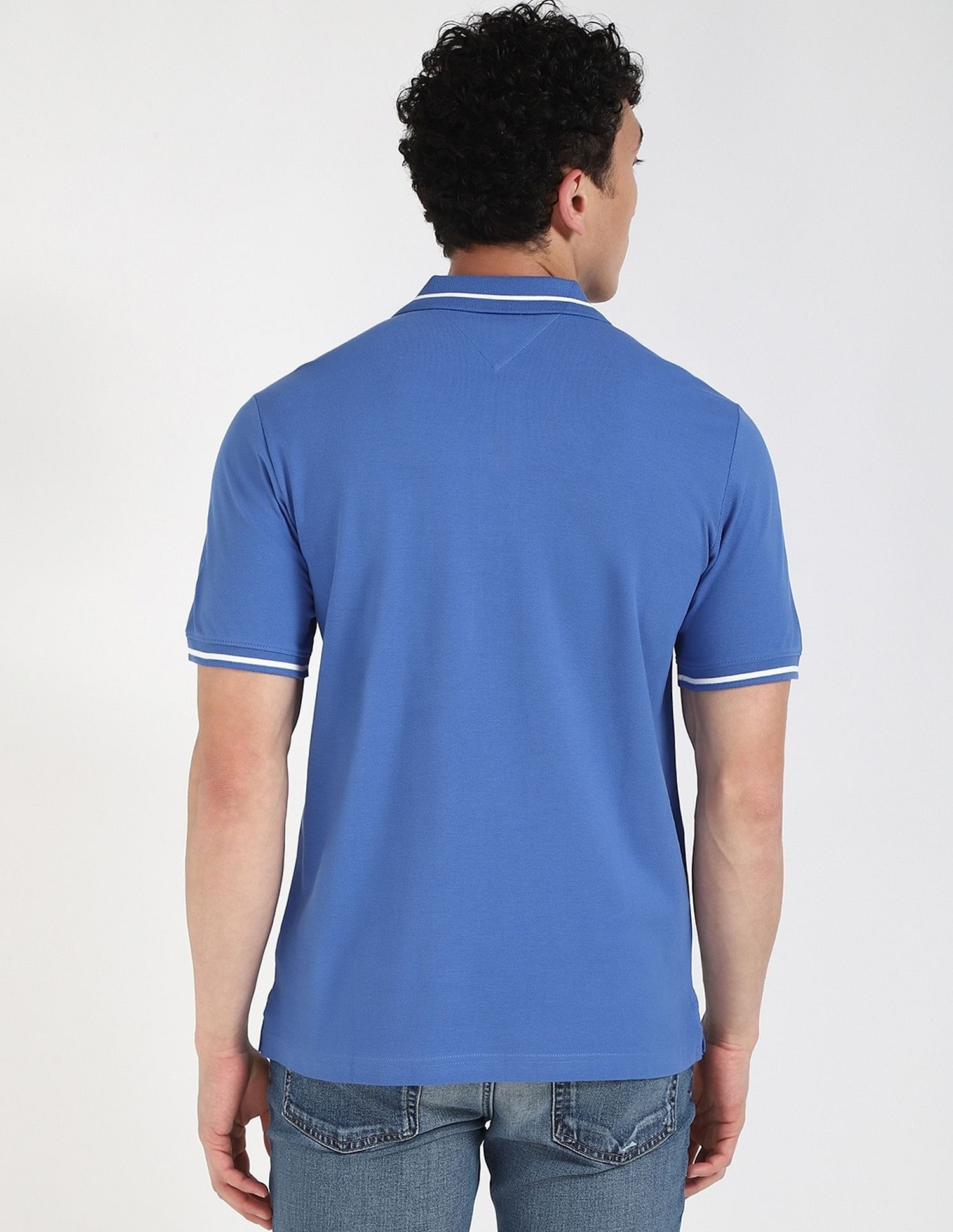 Tommy Hilfiger Solid Regular-Fit Cotton Polo Shirt