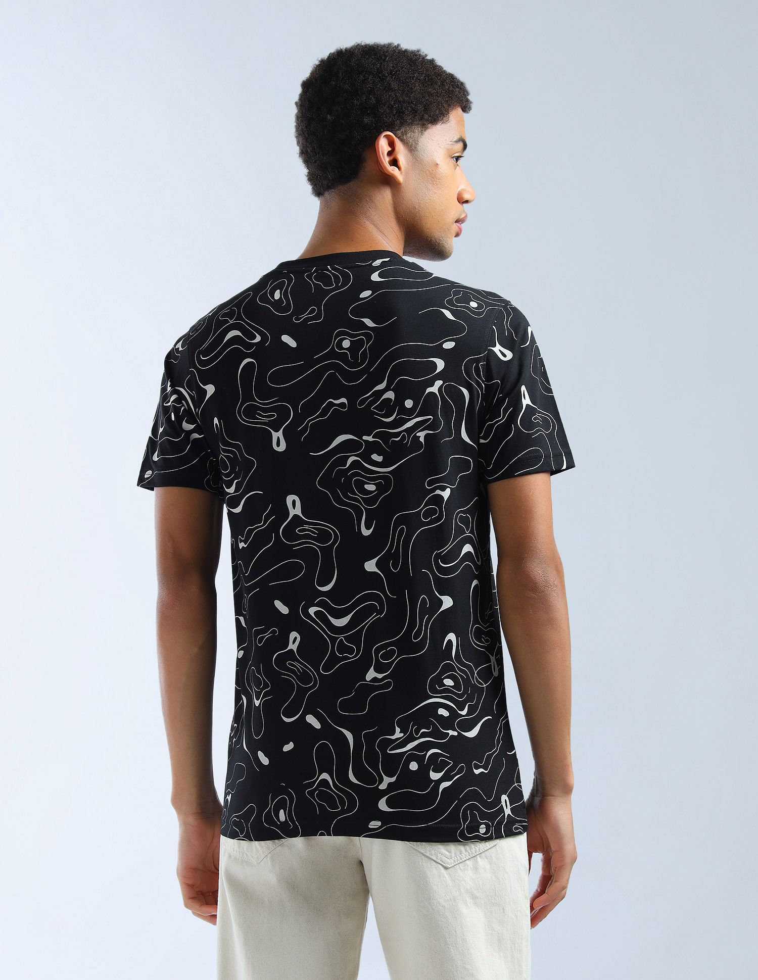 Flying Machine Abstract Printed Digitopia T-Shirt