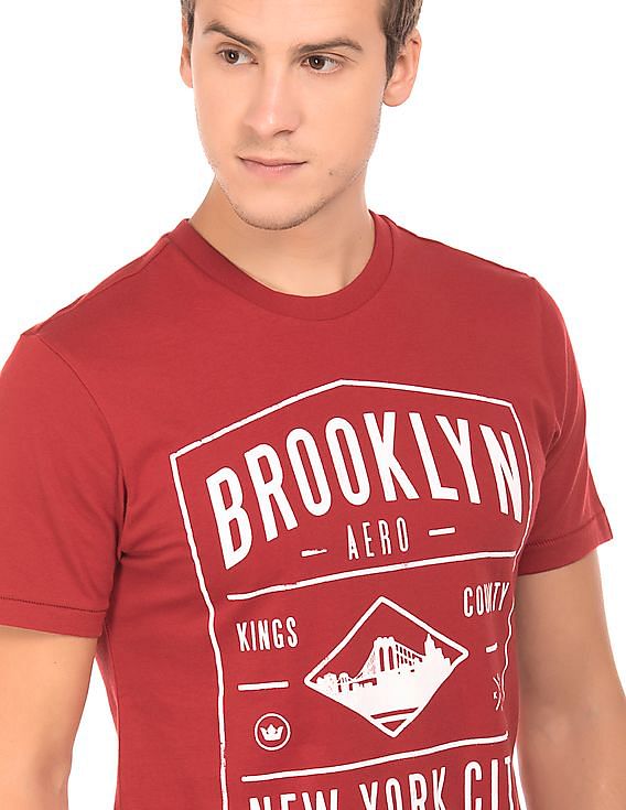 Aeropostale Crew Neck Graphic Print T-Shirt