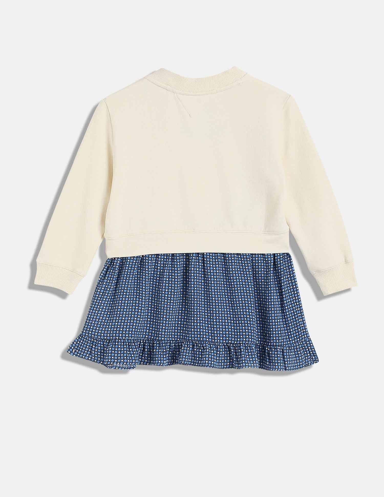 Tommy Hilfiger Kids Girls Printed Regular-Fit Viscose Dress