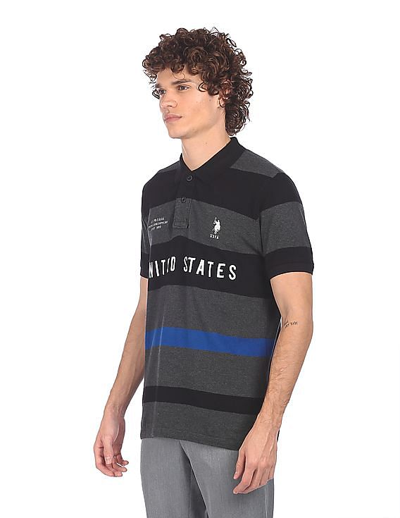 U.S. Polo Assn. Striped Short Sleeve Polo Shirt