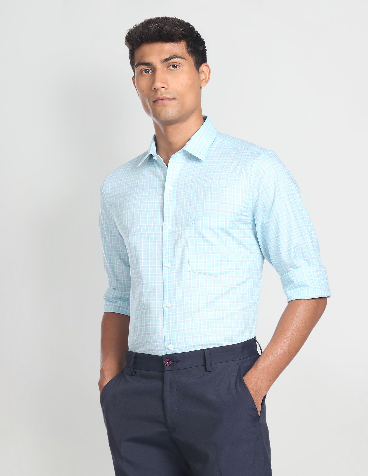 Arrow Tartan Check Formal Shirt