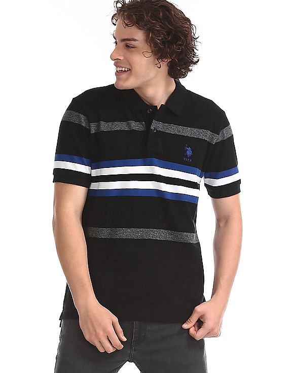 U.S. Polo Assn. Horizontal Stripe Cotton Polo Shirt