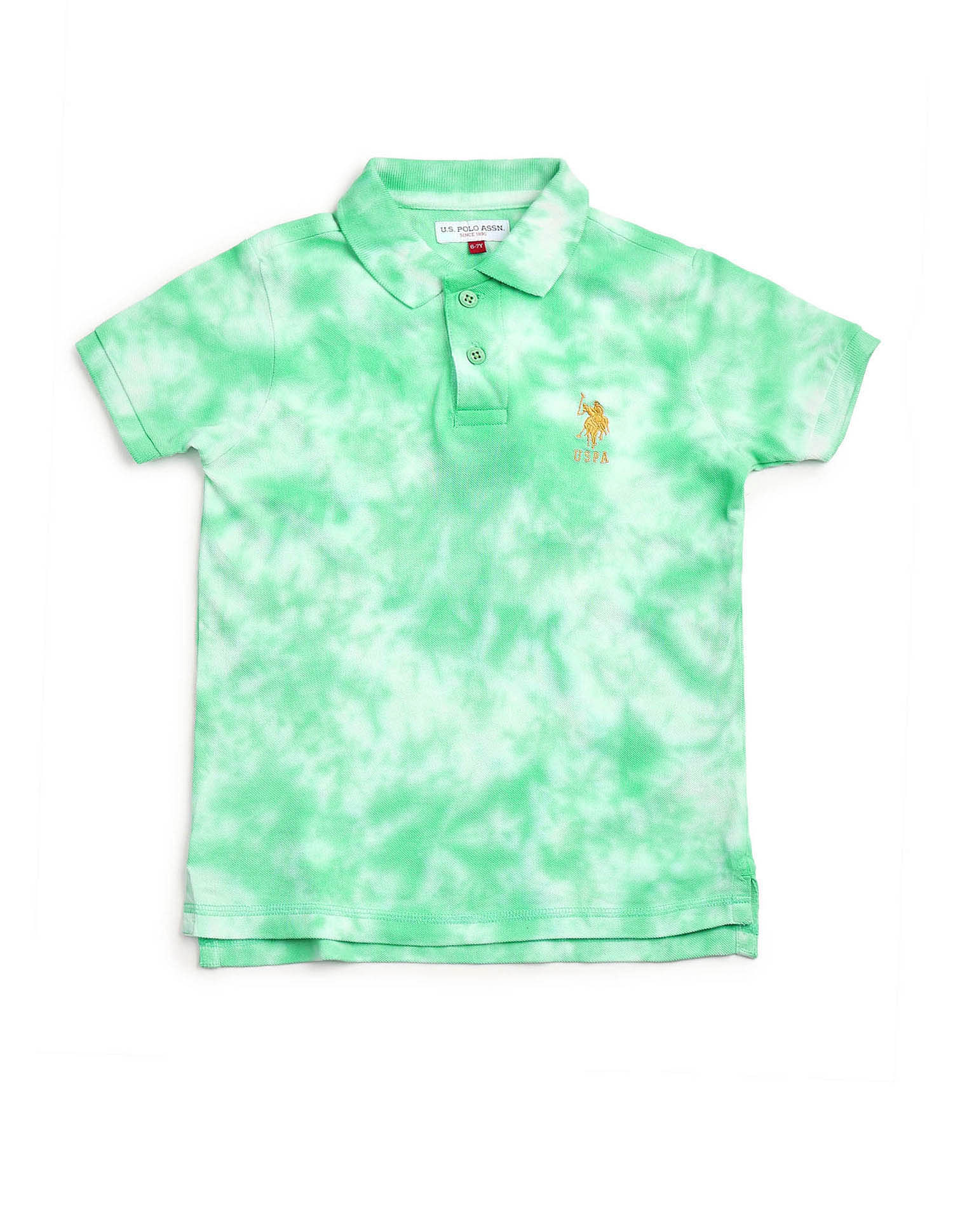 U.S. Polo Assn. Kids Boys All Over Printed Regular Fit Polo Shirt