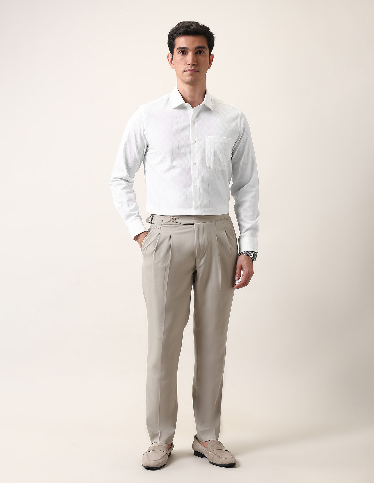 Arrow Liberty Classic Fit Textured Ceremonial Shirt