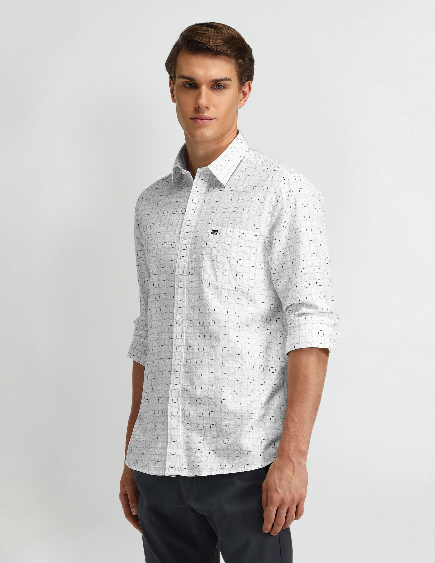 Arrow Sport Liberty Classic Fit Geometric Print Shirt