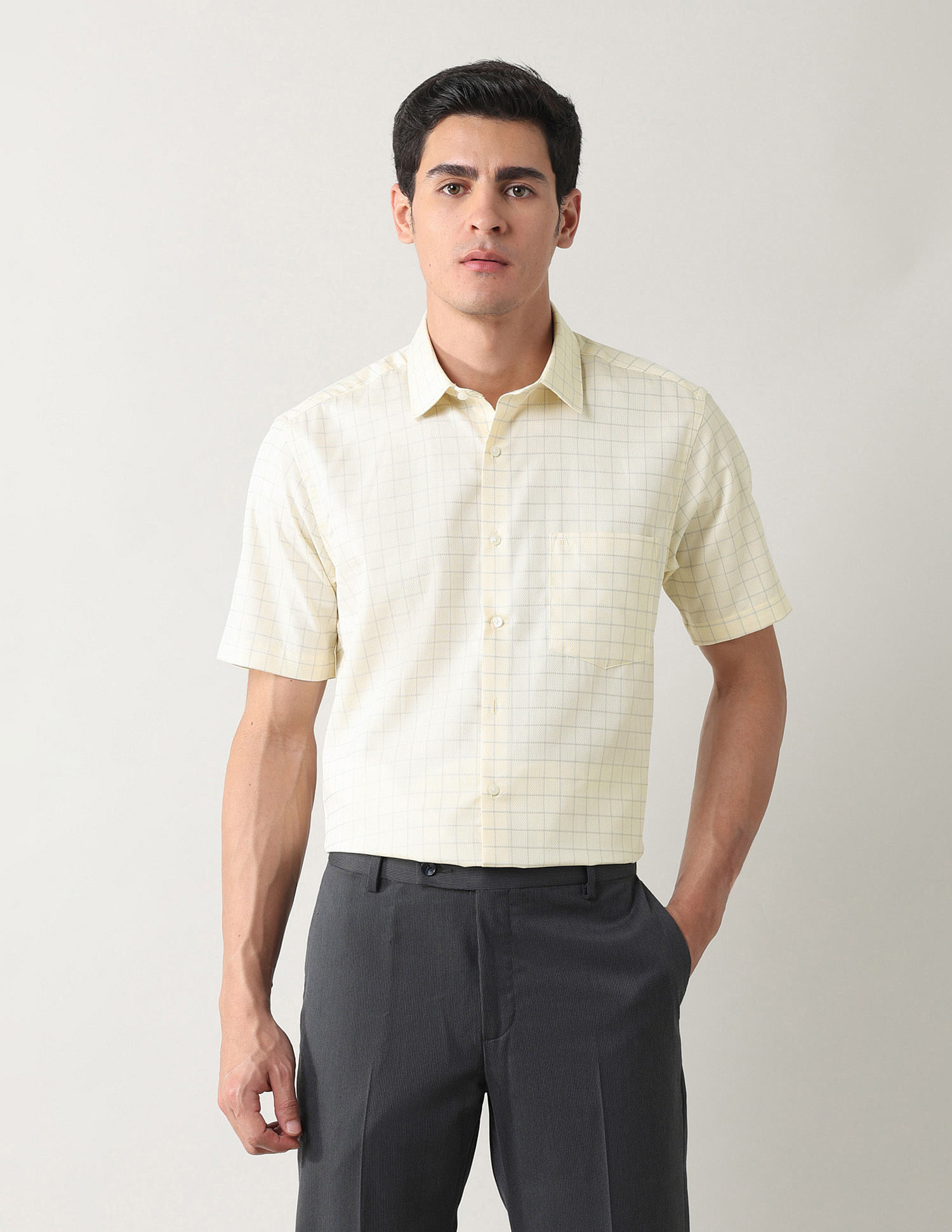 Arrow Liberty Classic Fit Windowpane Checked Shirt