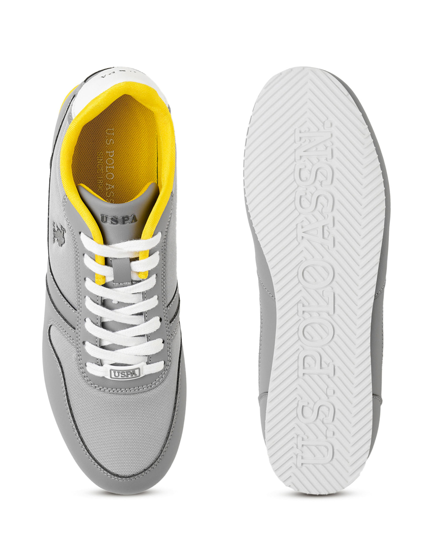 U.S. Polo Assn. Men Clemt 2.0 Grey Retro Sneakers