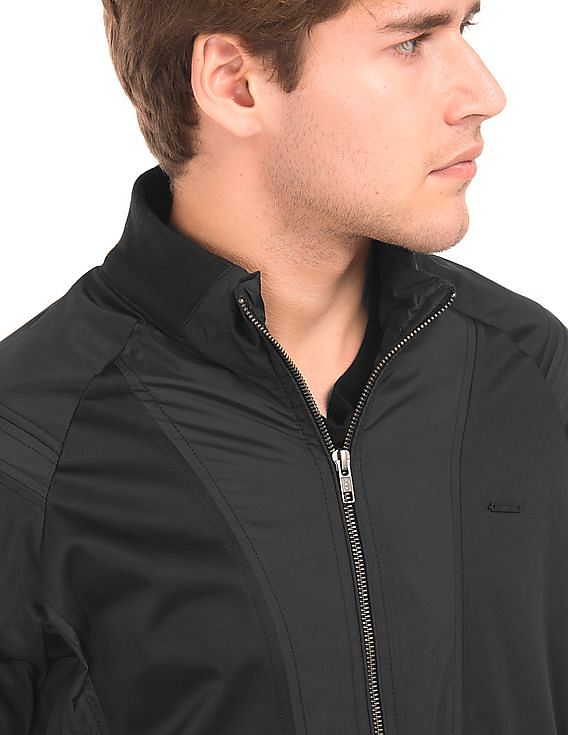 flying machine black bomber jacket