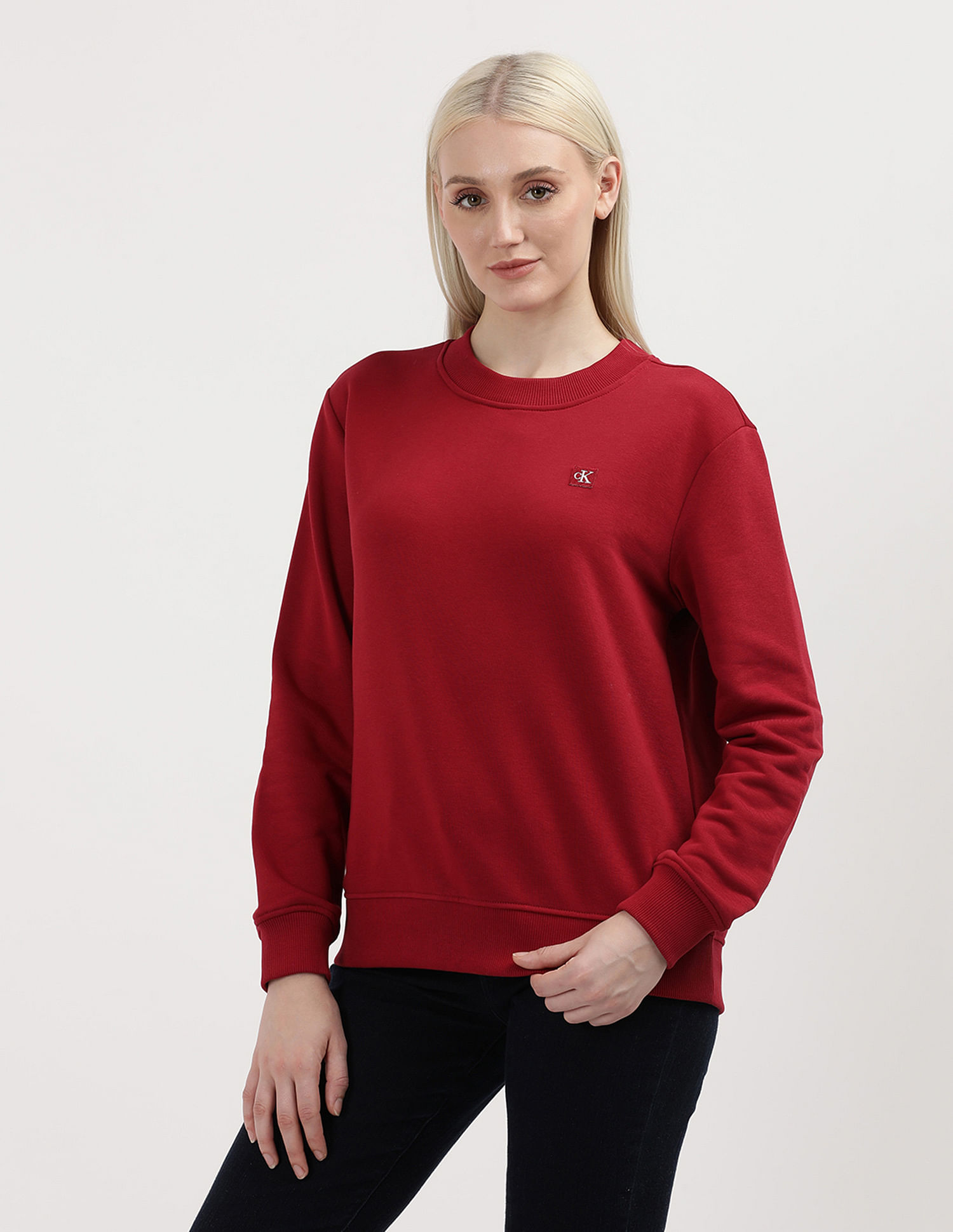 Calvin Klein Brand Badge Crew Neck Sweatshirt