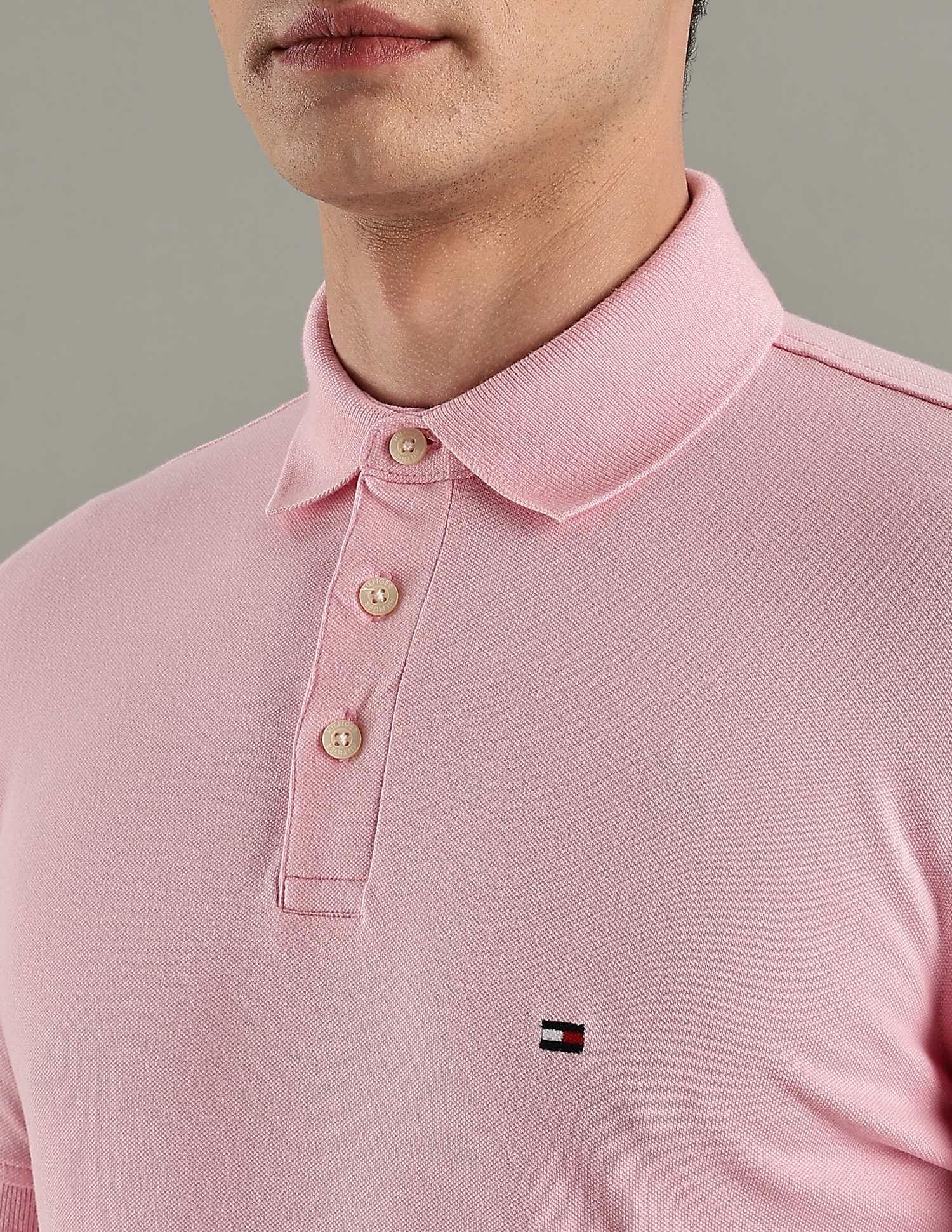 Tommy Hilfiger Solid Slim-Fit Cotton Polo T-Shirt