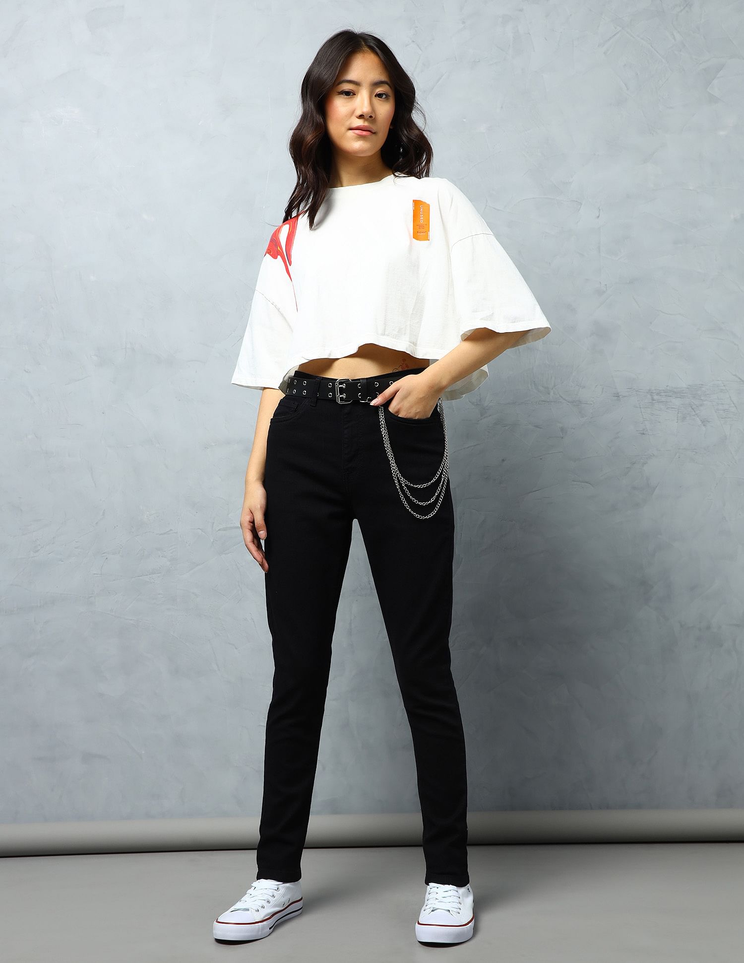 Flying Machine Women High Rise Veronica Skinny Fit Twill Jeans