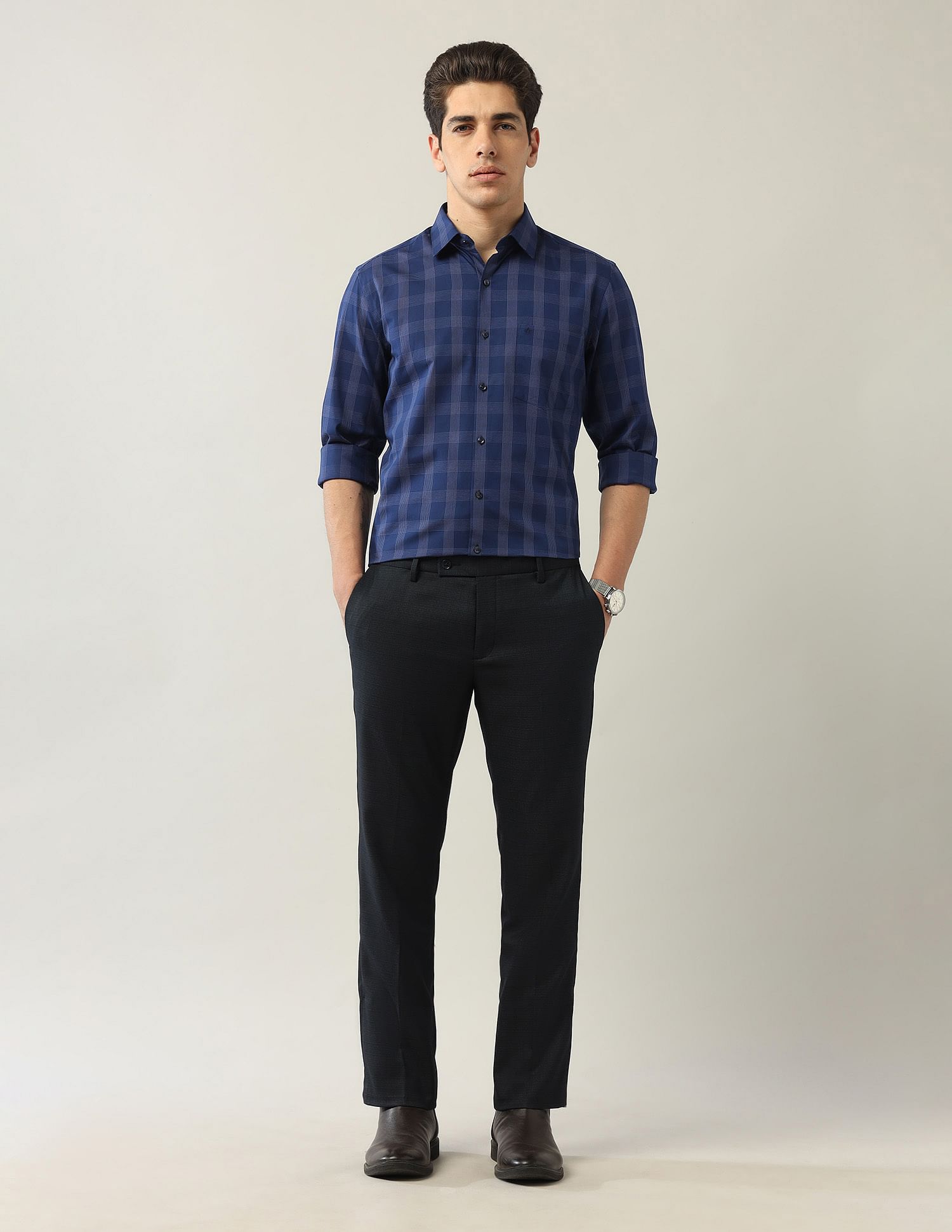 Arrow Grid Tattersall Checked Liberty Classic Fit Shirt