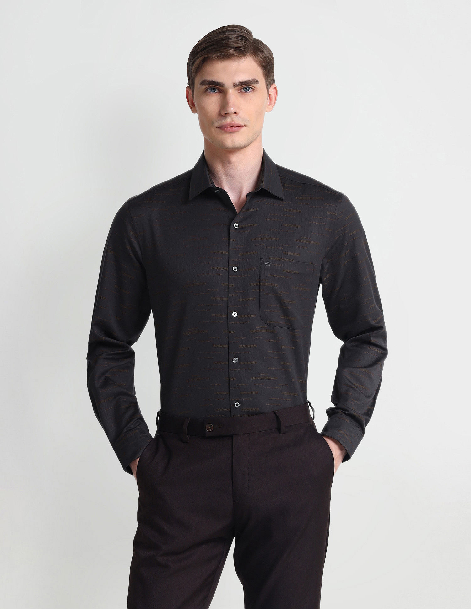 Arrow Geometric Pattern Cotton Shirt